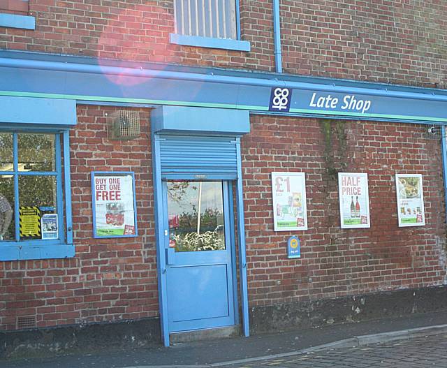 The Co-op shop where it is believed the men were refused alcohol