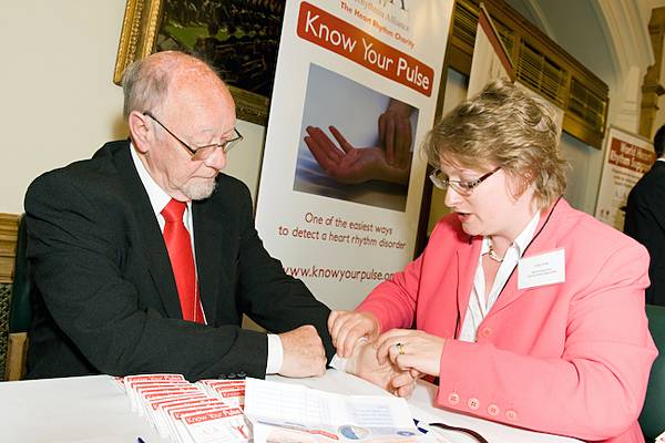 Jim Dobbin MP has his pulse checked