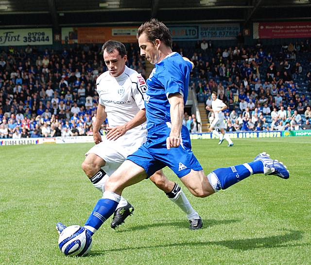 Leighton Baines hooks the ball up the line.