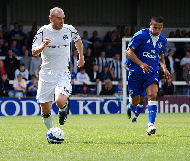 Gary Jones makes a burst from midfield.