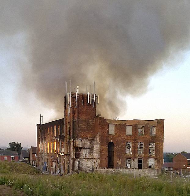 The fire has gutted Heywood Mill