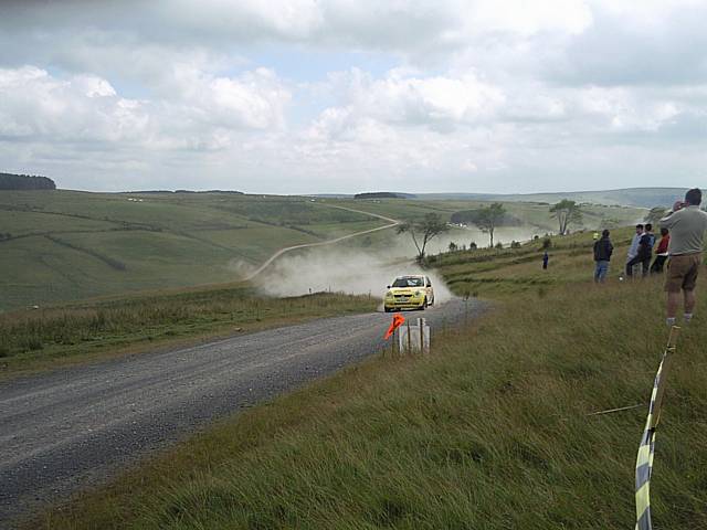 Joe Cruttenden and Matt Griffin in action at the Quinton Rally.