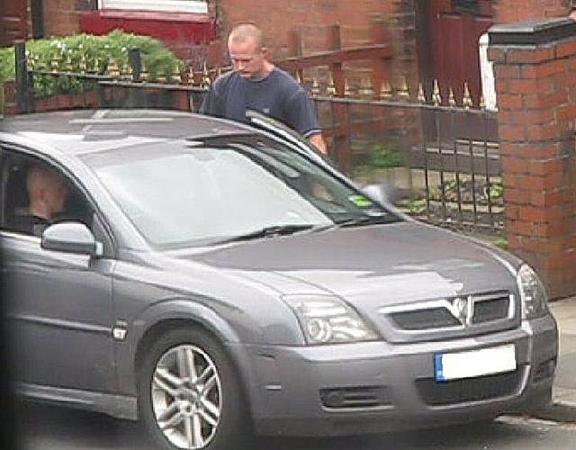 Trevor and David Jones captured on CCTV in one of the stolen vehicles.