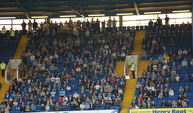 Dale fans in the away end at Hillsborough.