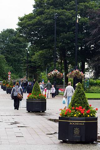 Troughs/Planters in front of the Memorial Gardens