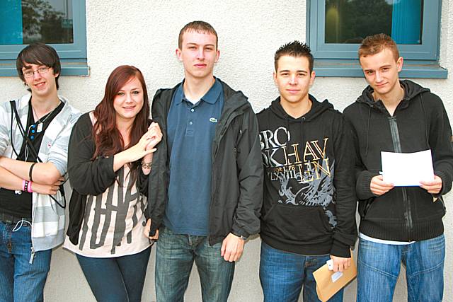 Hopwood Hall students Scott Greenhalsh, Melissa Rispin, Chris Leonard, Saul Everson and Dean Gibbs.