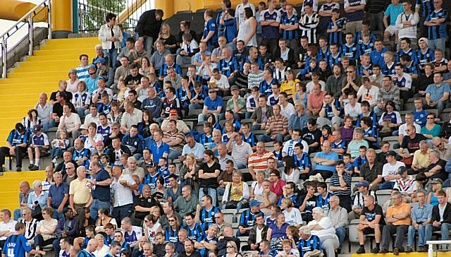 Dale fans in the away end at the Don Valley Stadium.