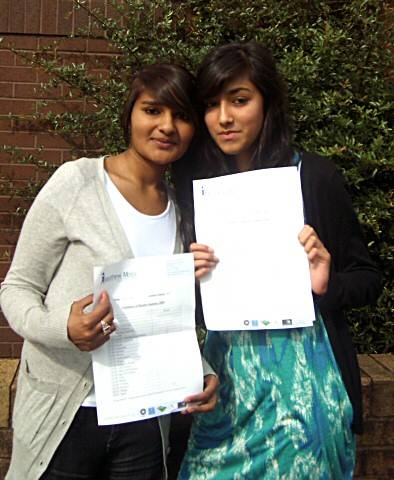 Aiysha Farid and Tahia Ahmed of Matthew Moss High School