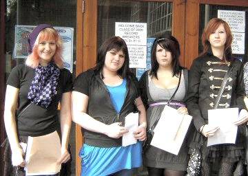 Sophie Parkhill, Cathrine Dodman, Amy Rolfe and Agnes Poslednik of Falinge Park High School