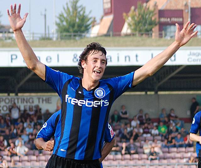 Buckley celebrates after scoring a stunning winner for Dale.