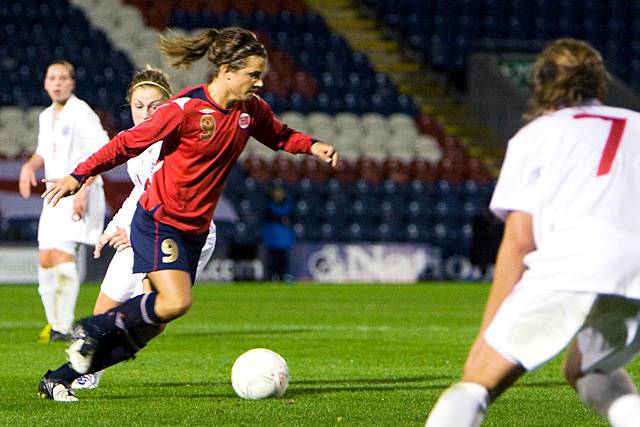 England v Norway women's U19 football at Spotland