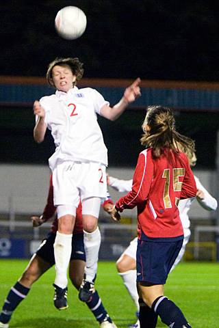 England v Norway women's U19 football at Spotland