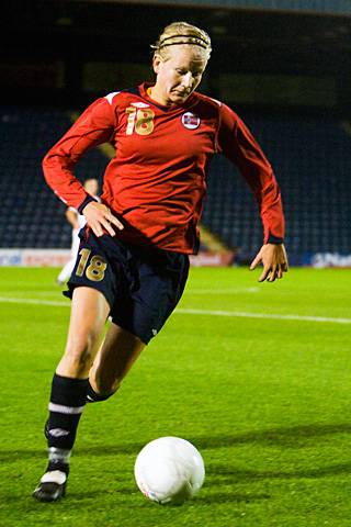 England v Norway women's U19 football at Spotland