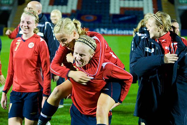 England v Norway women's U19 football at Spotland