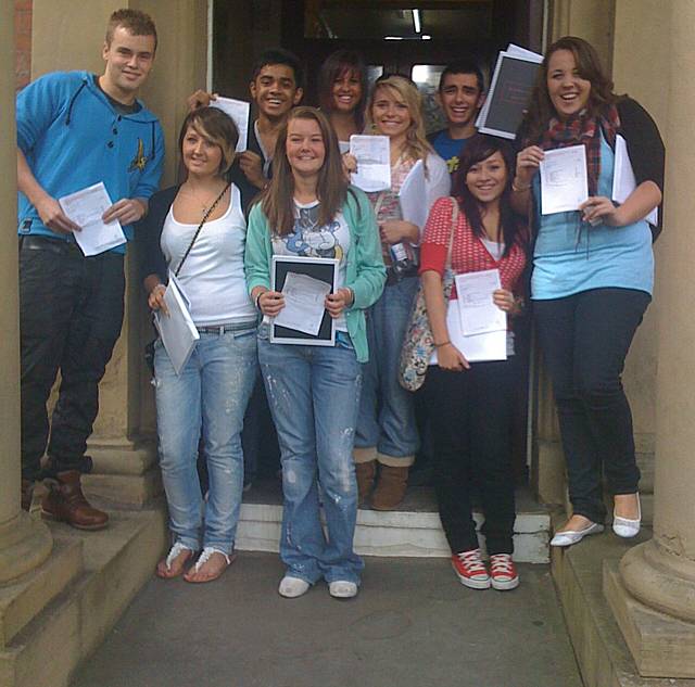 Beech House pupils celebrate GCSE success.