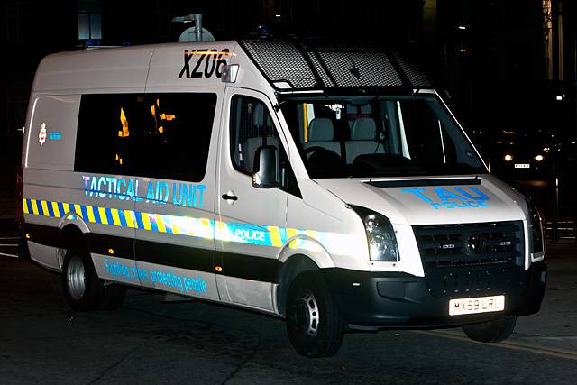 Police Tactical Aid Unit in Town Hall Square