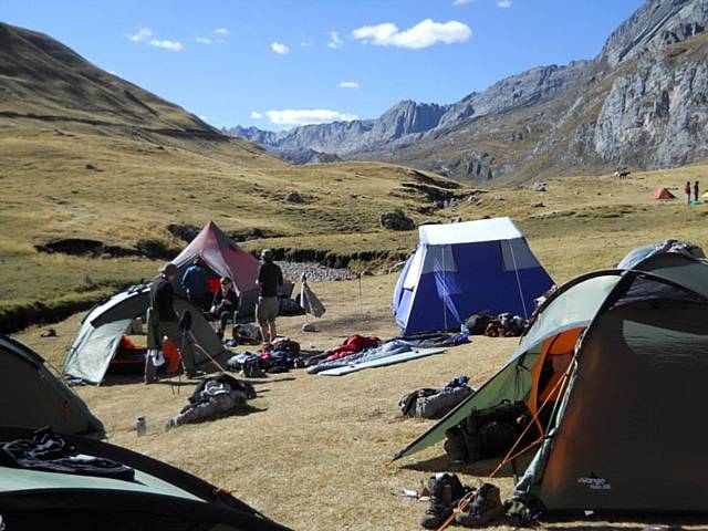 Kiefer and his team's campsite