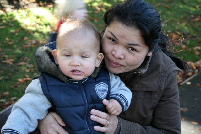 Chan Mudd and one-year-old Thomas Mudd