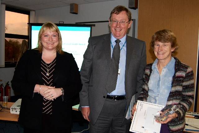 Heart of Local Health Award (left to right) Sonya O’Brian, Chair John Pierce, Dr Jennifer Ransome