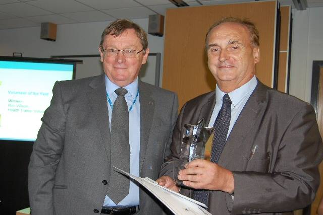 Volunteer of the Year – Chairman John Pierce presents Rob Wilson with his award 