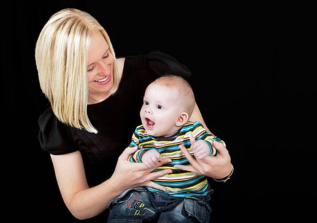 Catherine Webber with 21-week-old Alfie 