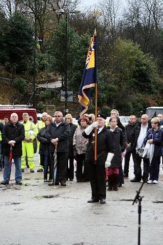 The service at the Rochdale Cenotaph at the eleventh hour of the eleventh day of the eleventh month