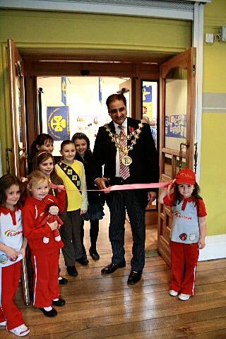 The Mayor of Rochdale, Councillor Zulfiqar Ali, opening the exhibition