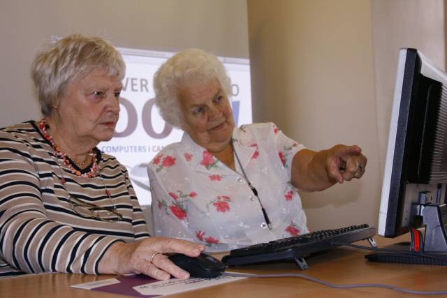 These ladies are brushing up on their IT skills