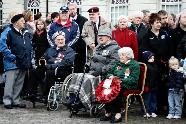 Remembrance Sunday service at the Rochdale Cenotaph - Sunday 14 November 2010