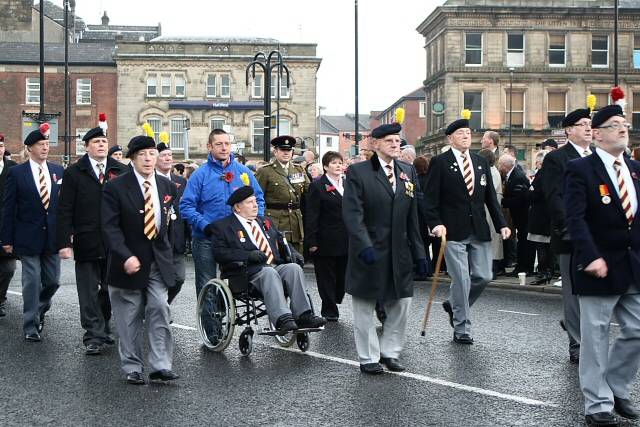 Remembrance Sunday service at the Rochdale Cenotaph - Sunday 14 November 2010