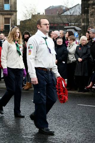 Remembrance Sunday service at the Rochdale Cenotaph - Sunday 14 November 2010