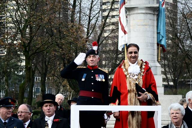 Remembrance Sunday service at the Rochdale Cenotaph - Sunday 14 November 2010