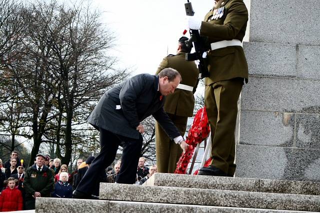 Remembrance Sunday service at the Rochdale Cenotaph - Sunday 14 November 2010