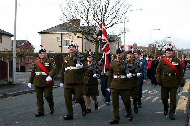 Remembrance Sunday service at the Wardle Cenotaph - Sunday 14 November 2010