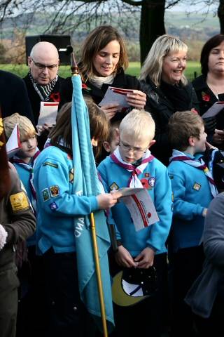 Remembrance Sunday service at the Wardle Cenotaph - Sunday 14 November 2010