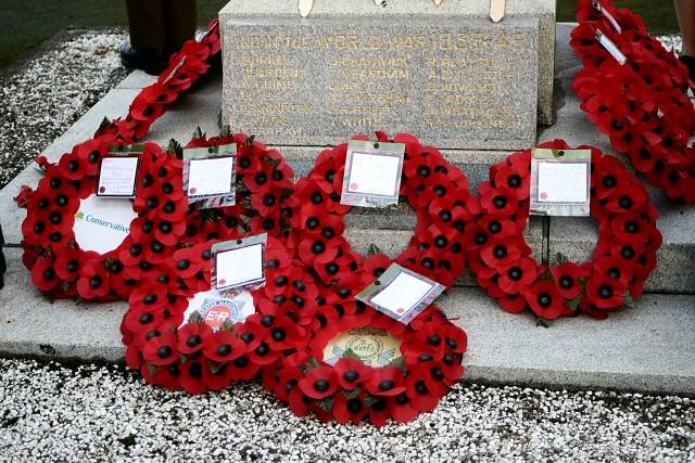 Remembrance Sunday service at the Wardle Cenotaph - Sunday 14 November 2010