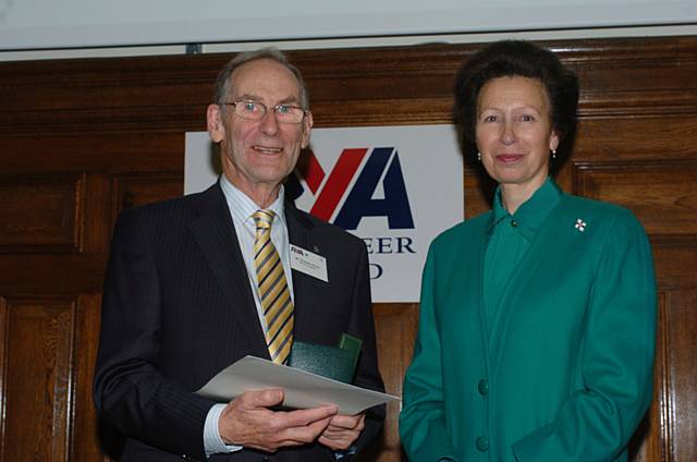 Graham receives his award from HRH the Princess Royal