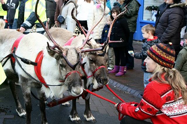 Father Christmas and his reindeer visit Middleton