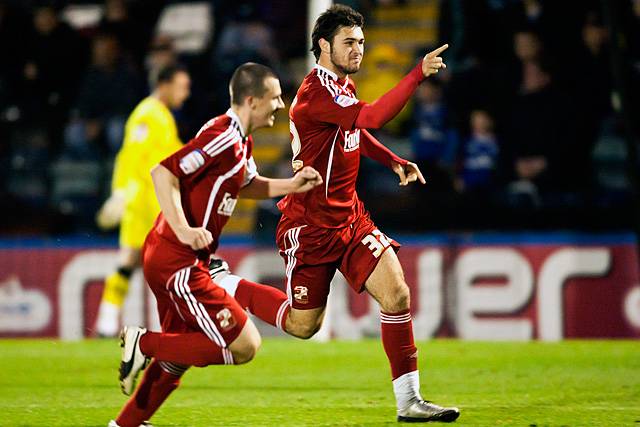 Rochdale 3 - 3 Swindon Town<br />Charlie Austin celebrates his goal