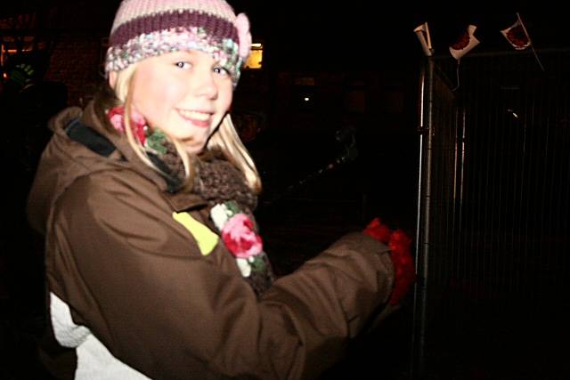 11-year-old Emily Aspinal, from Smithybridge Primary School flicked the switch for the Christmas lights