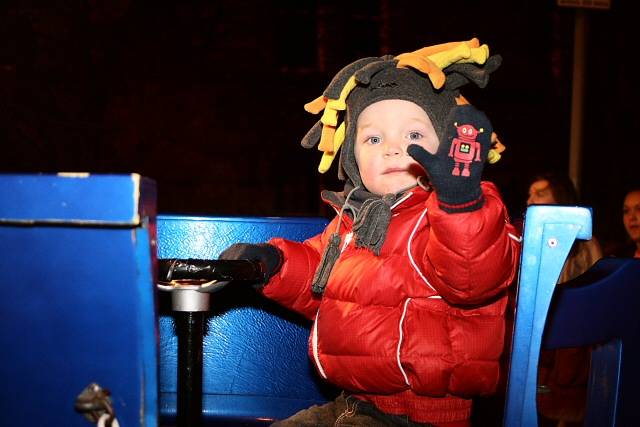 A youngster enjoying the fairground rides