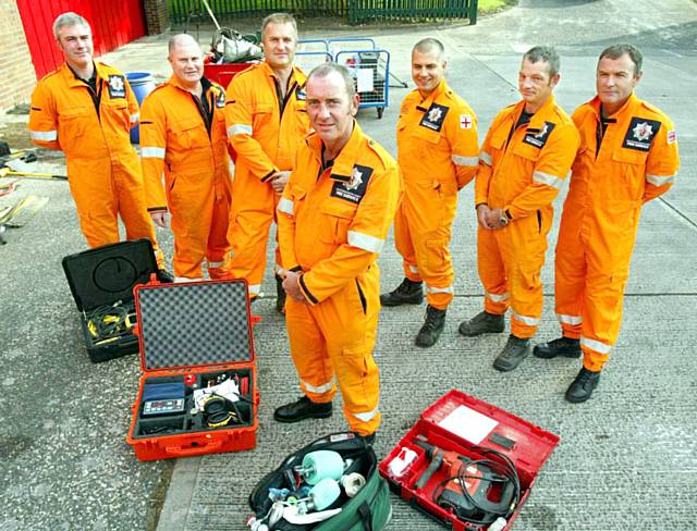 Pete Stevenson (centre) is flying to Haiti to assist in the earthquake rescue operation.