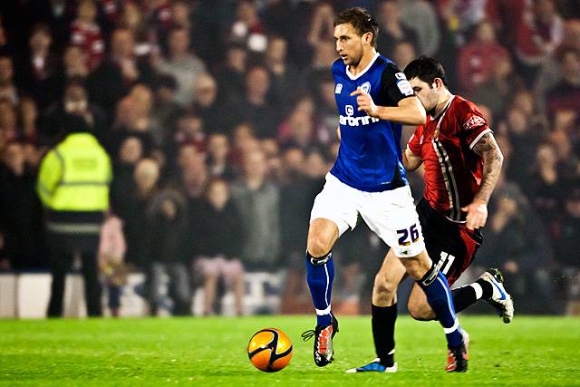 Rochdale v FC United of Manchester - Craig Dawson pursued by Ben Deegan