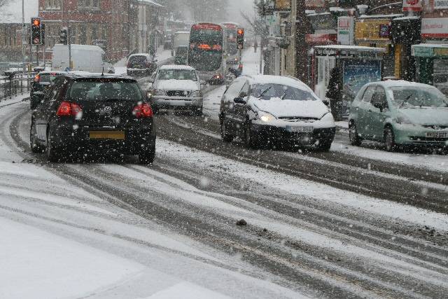 The adverse driving conditions in Castleton this lunchtime