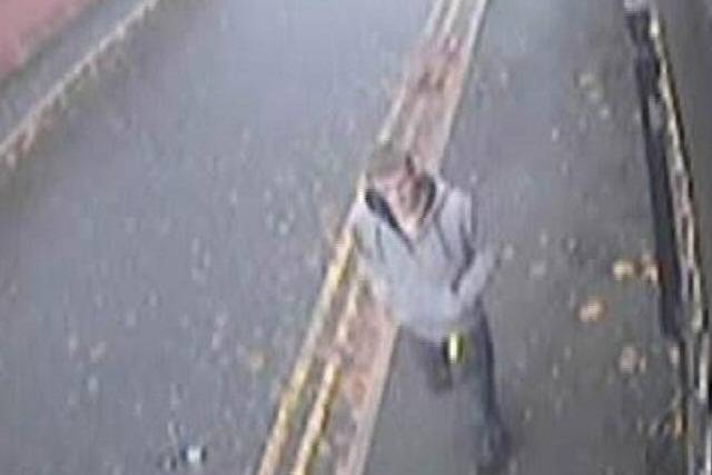 CCTV image of the man the police want to speak to in connection with the assault 

