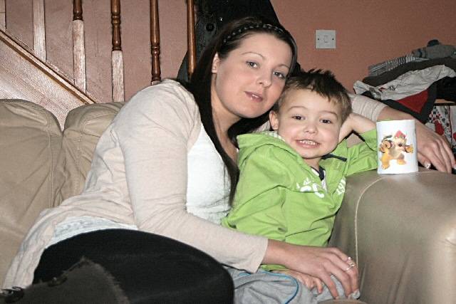 Riley, 4, with mum Stacey, 22