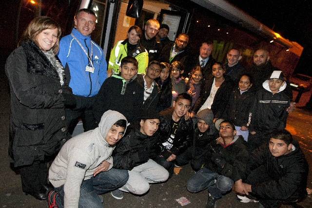 Youth service and police round up youths on the Wardleworth estate