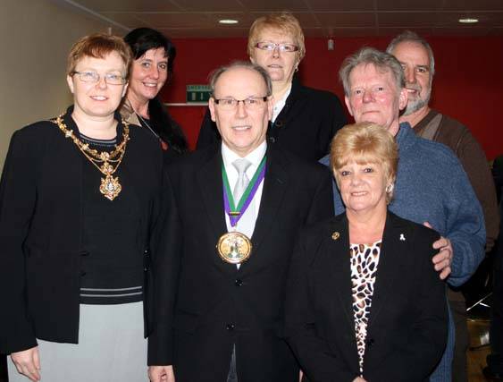 The Mayor and Mayoress of Rochdale, Councillor Jean Ashworth and Councillor Irene Davidson with Friends of Hare Hill Park Chairman Malcolm McCormick, Lisa Burke and John Carney