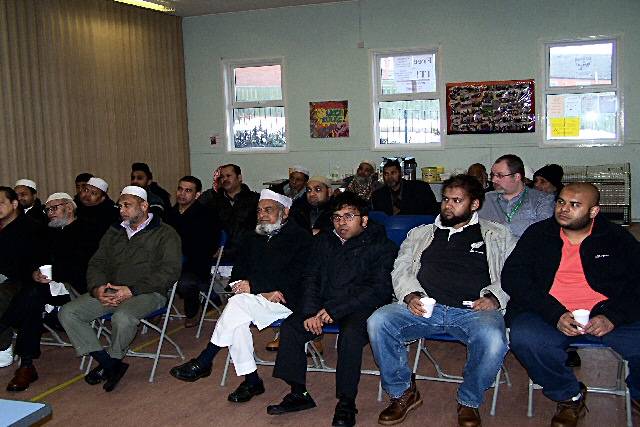 Members of the community at the emergency meeting