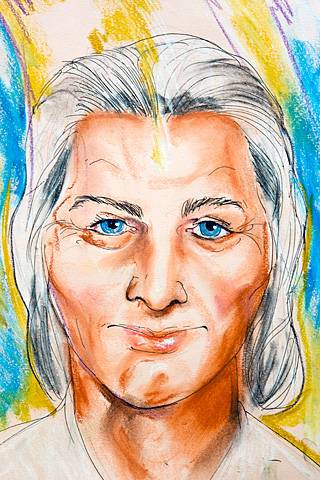 Spirit Guide Portrait drawn for Rochdale Online's reporter by George David Fryer